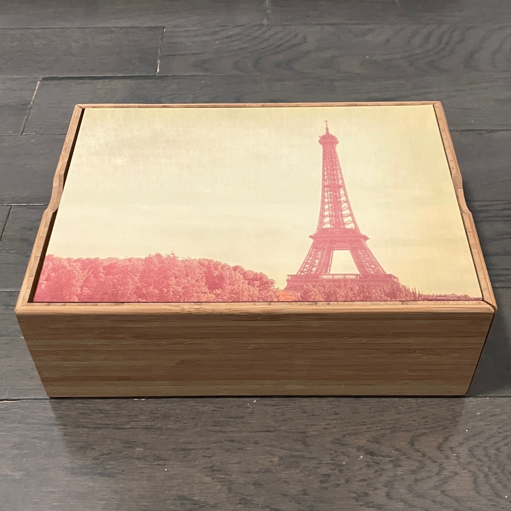 NWT Deny Designs Wooden Eiffel Tower Trinket / Storage Box